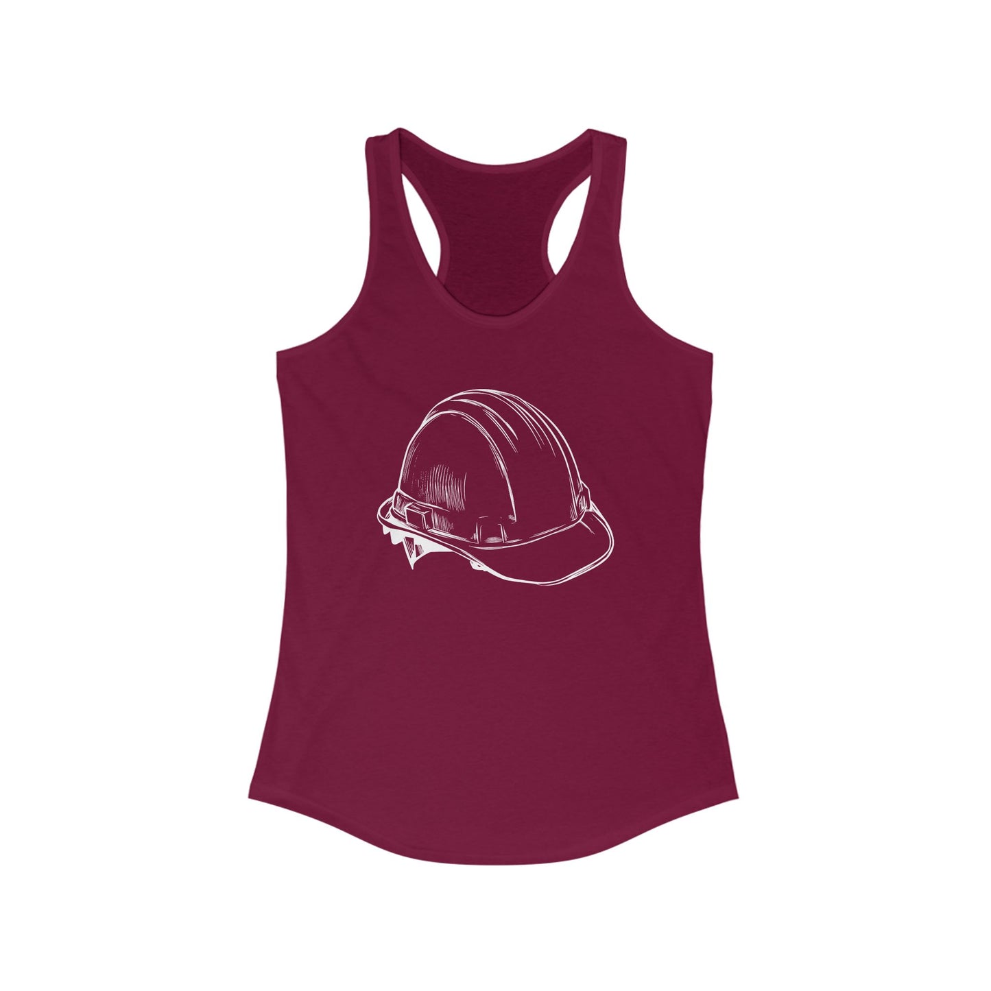 Women's Ideal Hard Hat Outline Racerback Tank