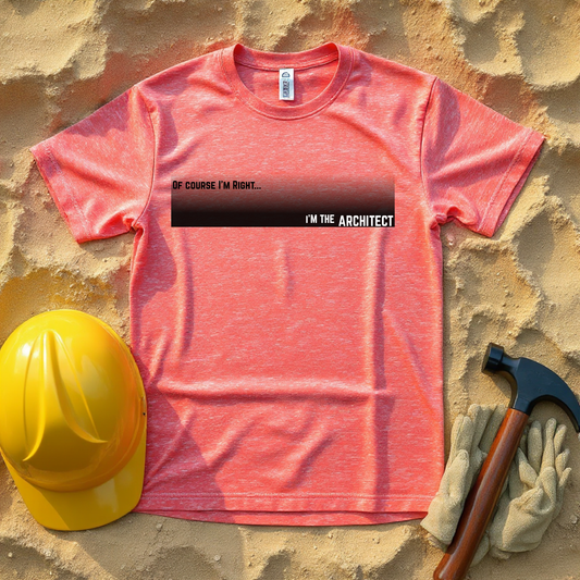Of Course I'm Right... I'm the Architect Construction Site Humor Unisex Heavy Cotton Tee