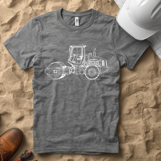 Compactor Blueprint Line Design Unisex Heavy Cotton Tee