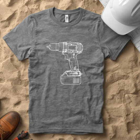 Impact Driver Blueprint Line Design Unisex Heavy Cotton Tee