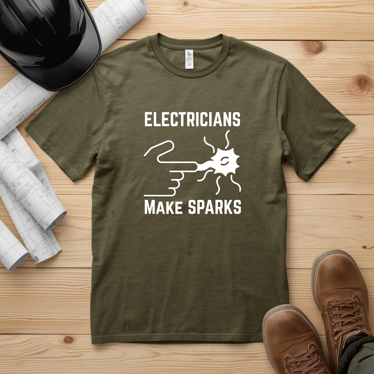 Electricians Make Sparks Construction Humor Unisex Jersey Short Sleeve Tee