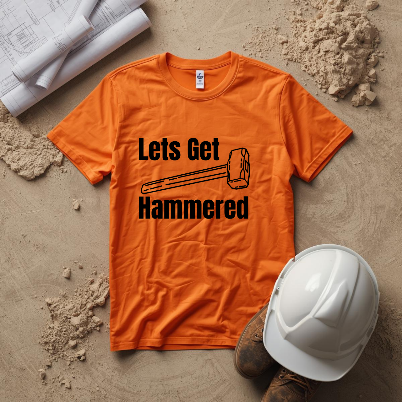 Lets Get Hammered Construction Humor Unisex Jersey Short Sleeve Tee