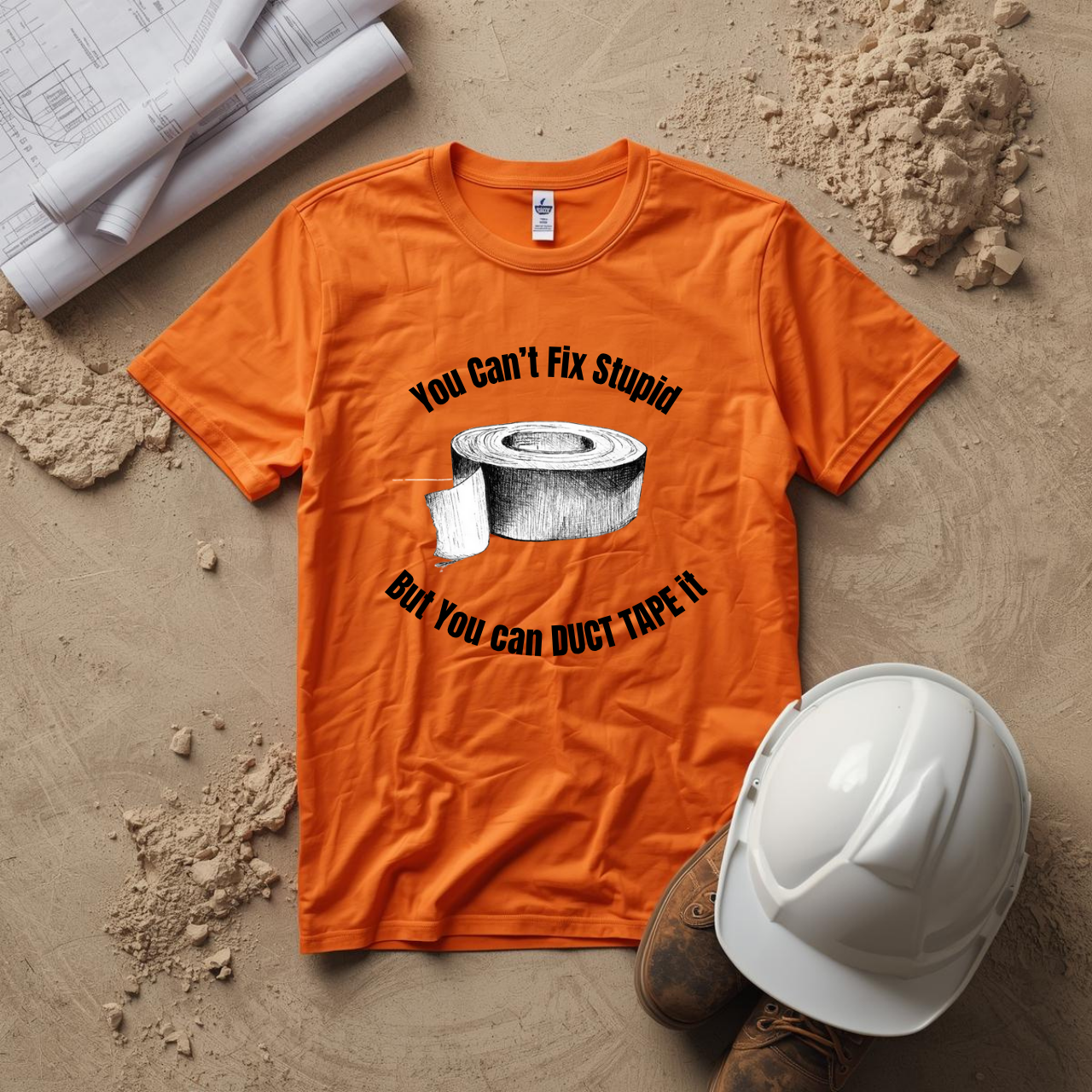 You Can't Fix Stupid but You can Duct Tape It Construction Humor Unisex Jersey Short Sleeve Tee