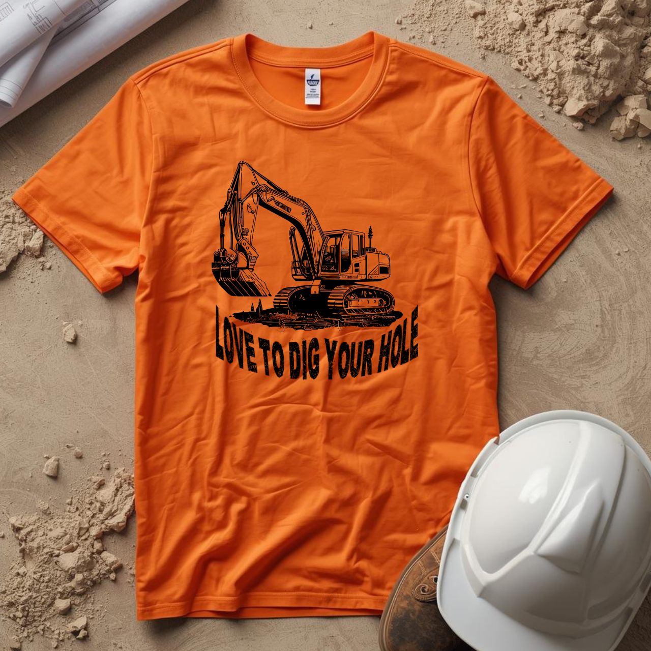 Love to Dig Your Hole Excavator Construction Humor Unisex Jersey Short Sleeve Tee