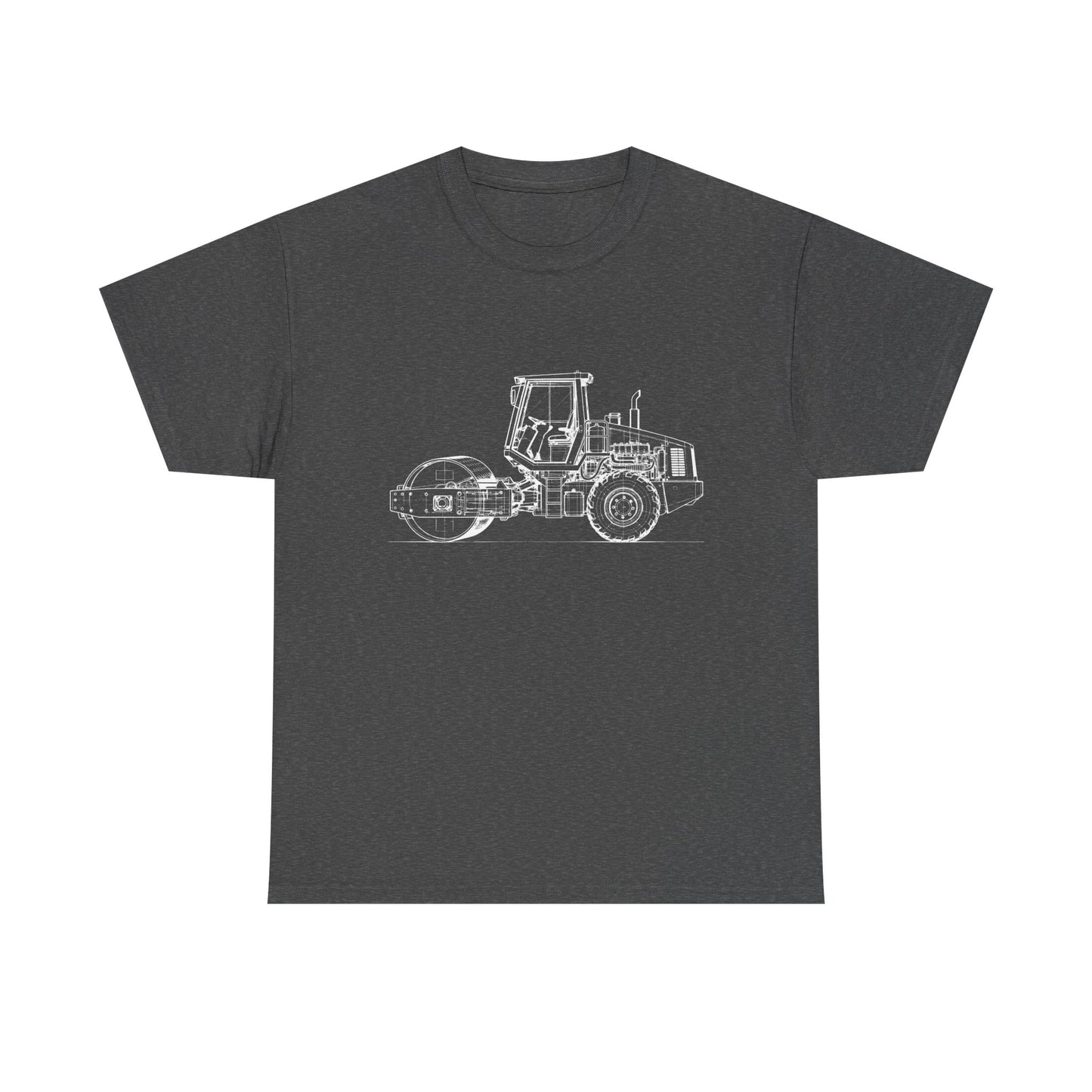 Forklift Blueprint Line Design Unisex Heavy Cotton Tee