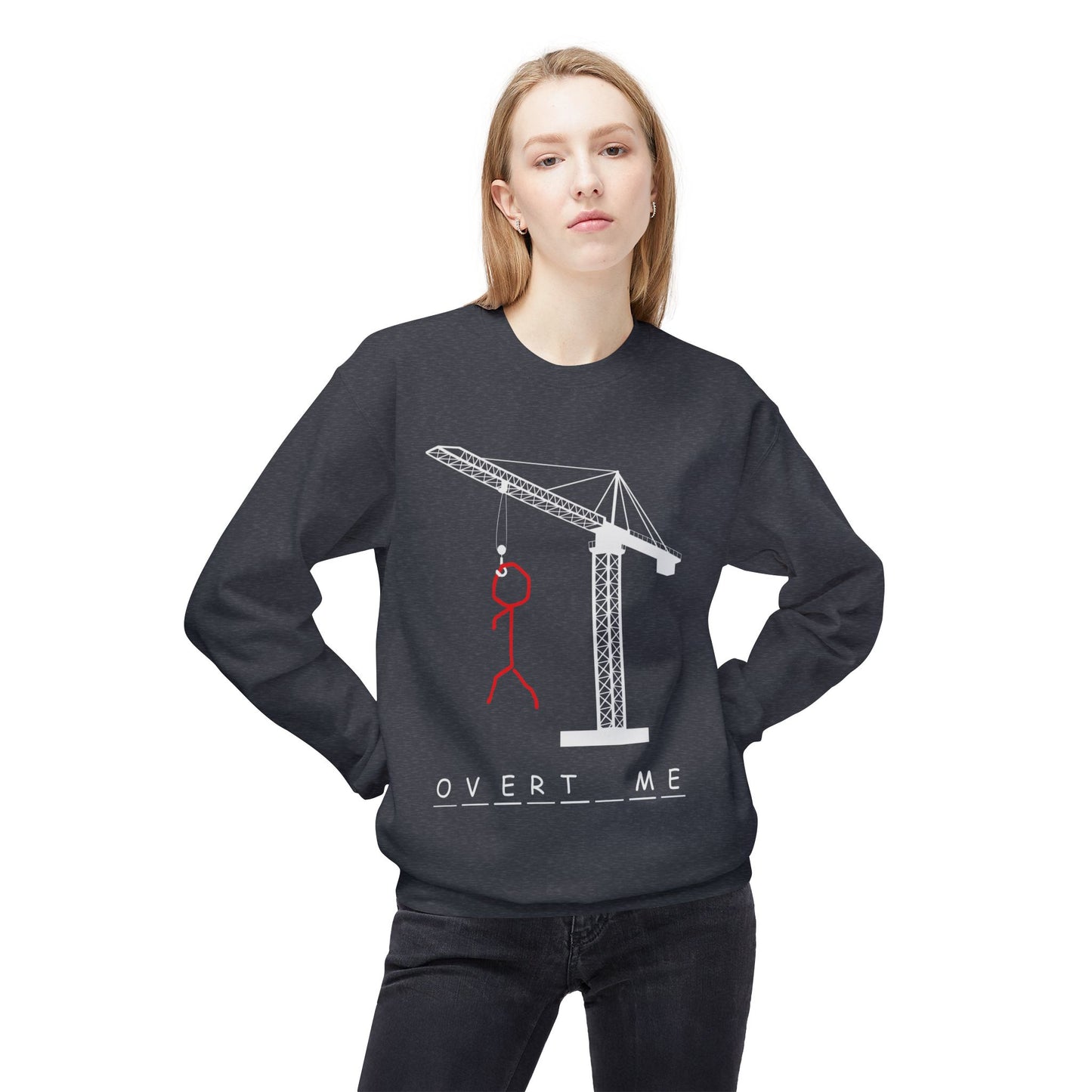 Overtime Hangman Unisex Midweight Softstyle Fleece Crewneck Sweatshirt