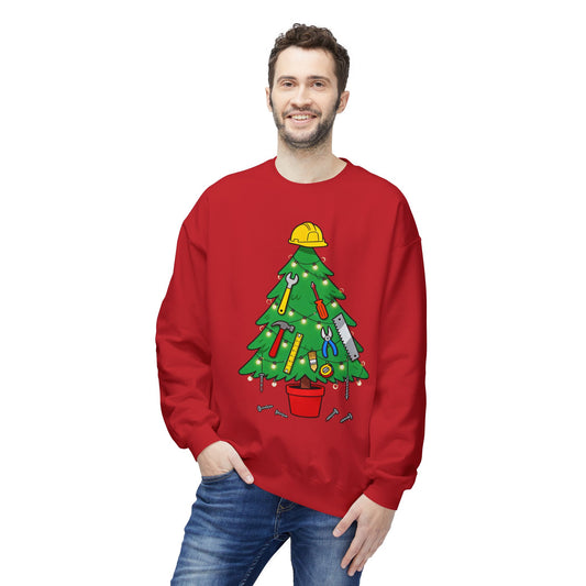 Tool Christmas Tree Unisex Midweight Softstyle Fleece Crewneck Sweatshirt