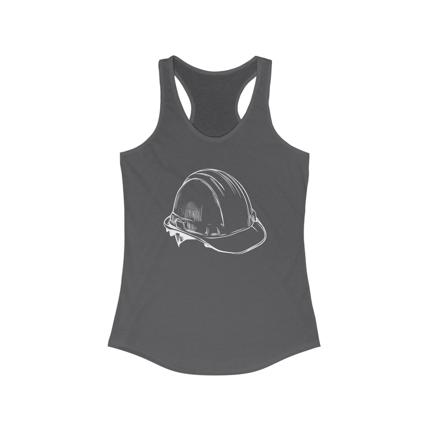 Women's Ideal Hard Hat Outline Racerback Tank