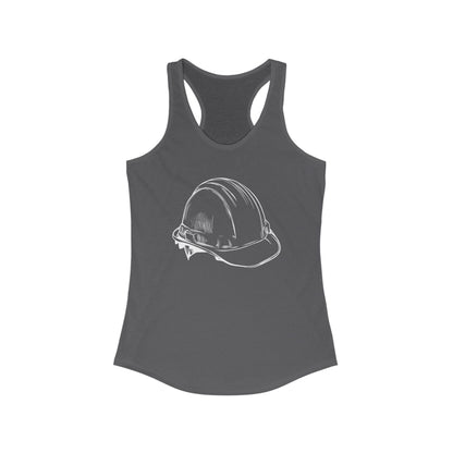 Women's Ideal Hard Hat Outline Racerback Tank