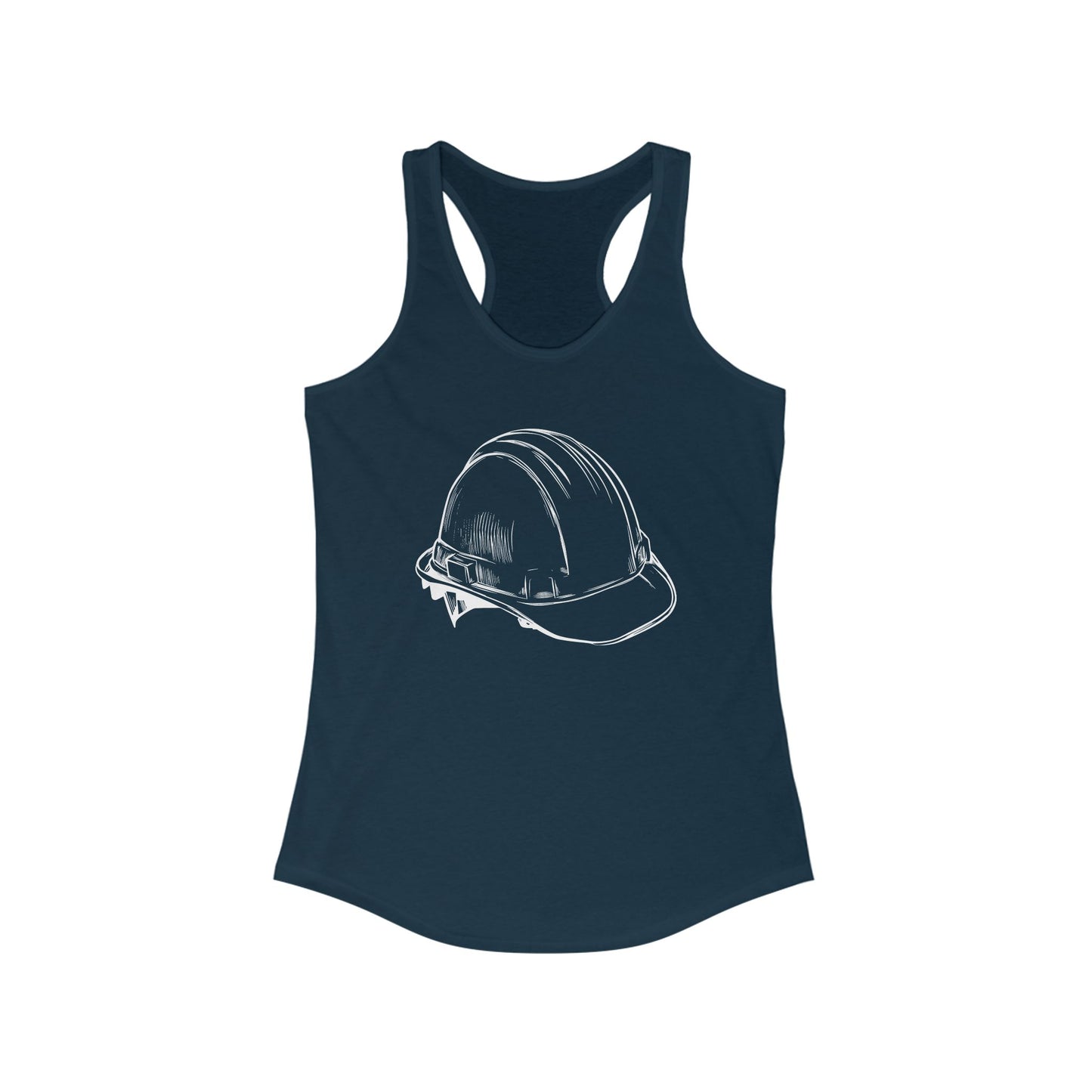 Women's Ideal Hard Hat Outline Racerback Tank
