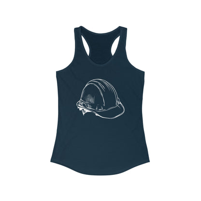 Women's Ideal Hard Hat Outline Racerback Tank