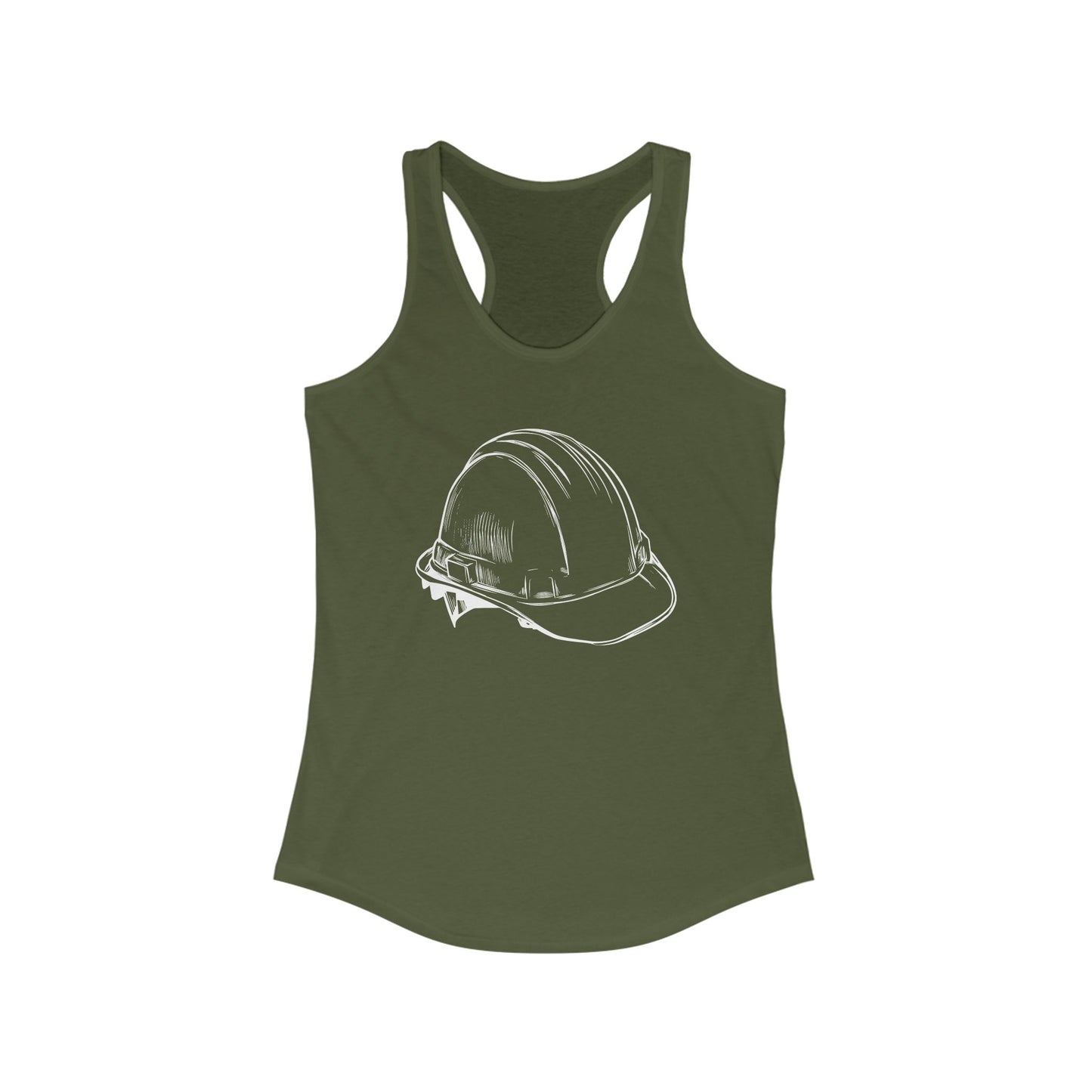 Women's Ideal Hard Hat Outline Racerback Tank