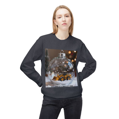 Let it Snow Bulldozer Unisex Midweight Softstyle Fleece Crewneck Sweatshirt