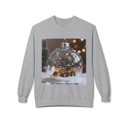 Let it Snow Bulldozer Unisex Midweight Softstyle Fleece Crewneck Sweatshirt