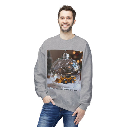 Let it Snow Bulldozer Unisex Midweight Softstyle Fleece Crewneck Sweatshirt