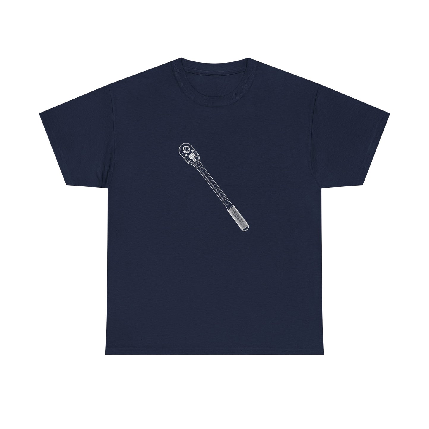 Torque Wrench Blueprint Line Design Unisex Heavy Cotton Tee