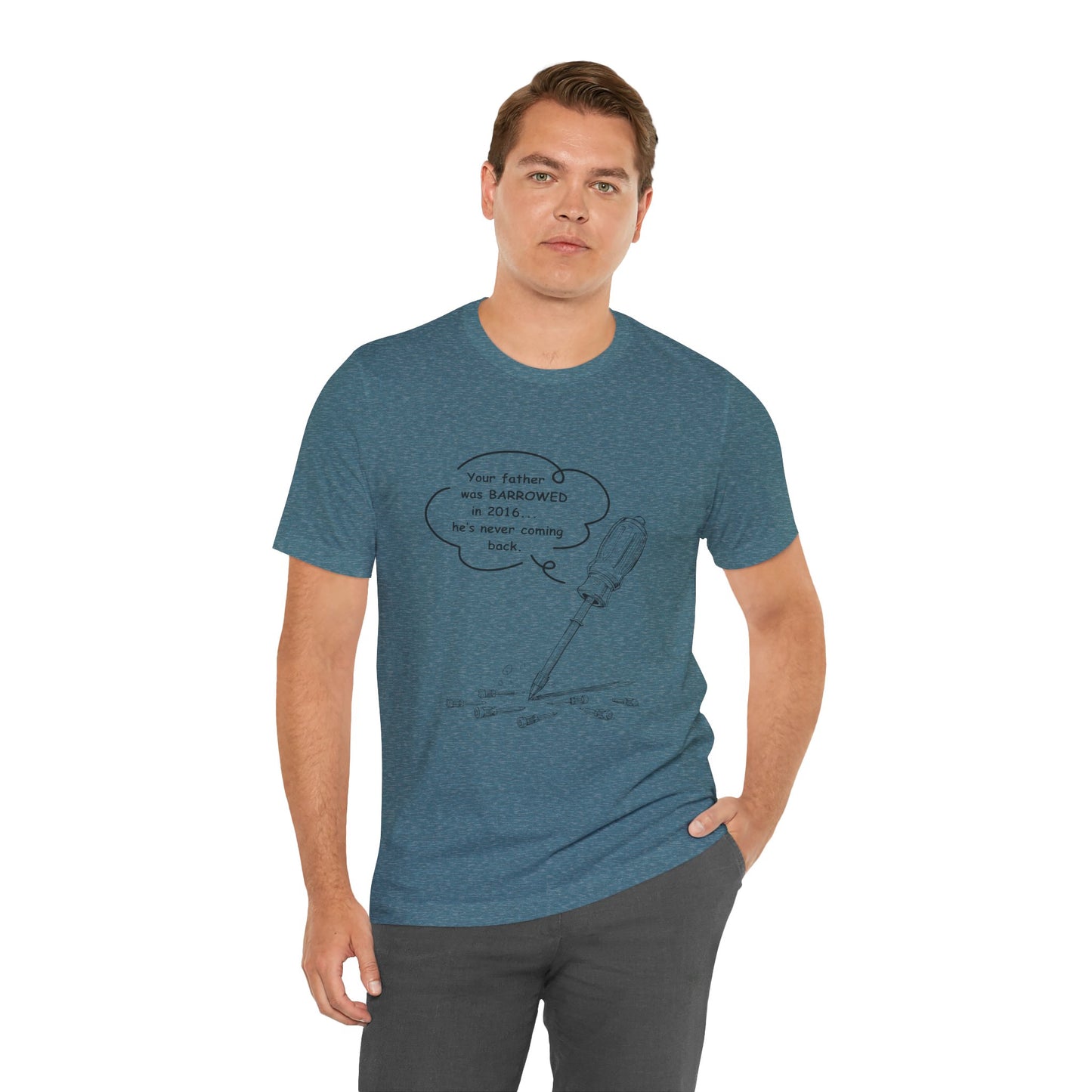 Barrowed Tool Construction Humor Unisex Jersey Short Sleeve Tee
