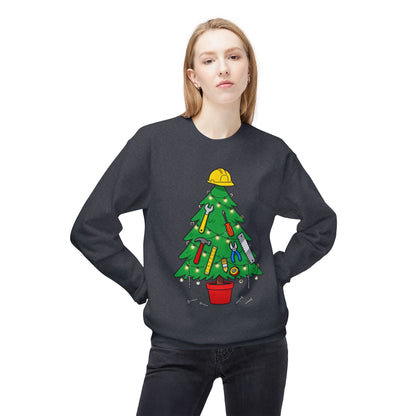 Tool Christmas Tree Unisex Midweight Softstyle Fleece Crewneck Sweatshirt