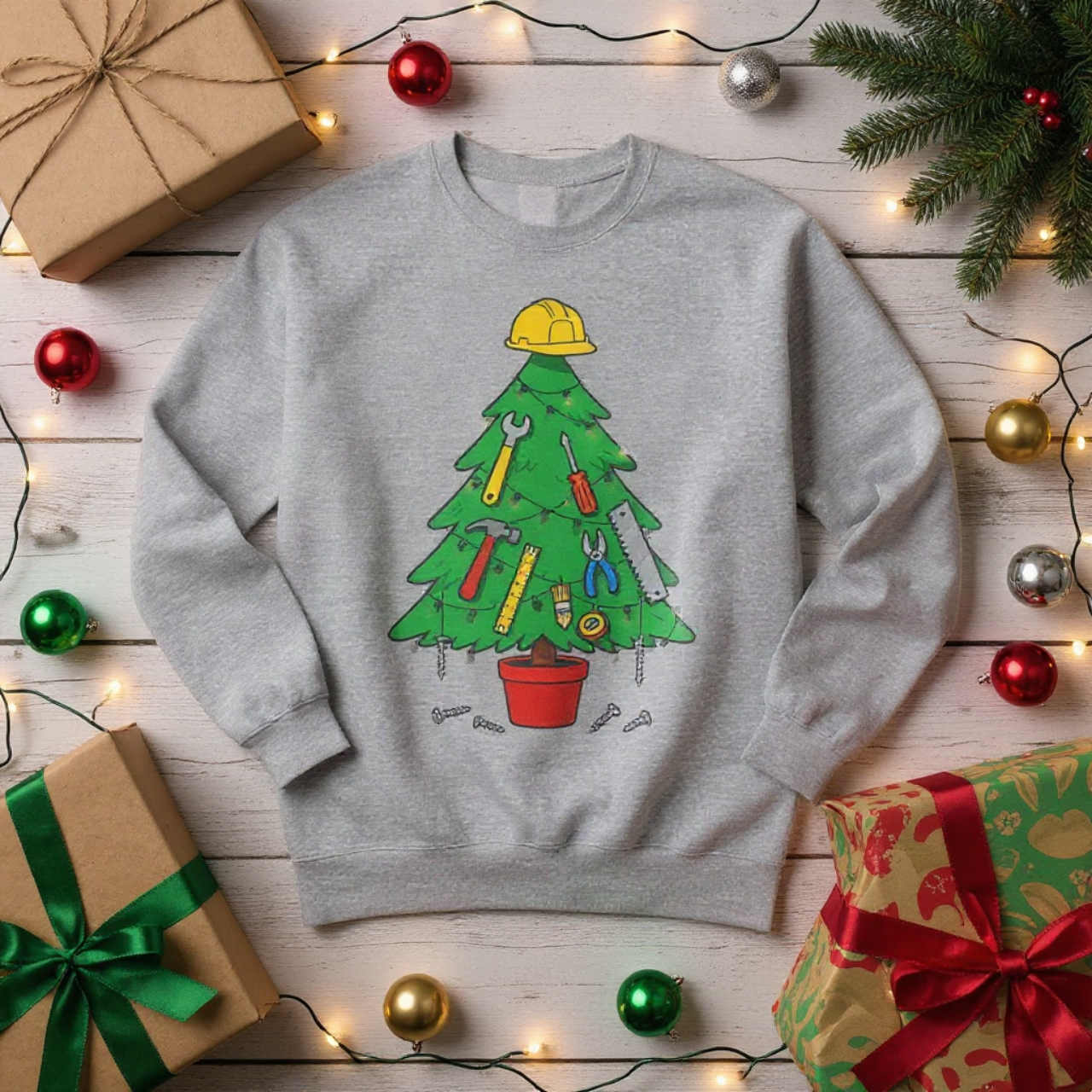 Tool Christmas Tree Unisex Midweight Softstyle Fleece Crewneck Sweatshirt