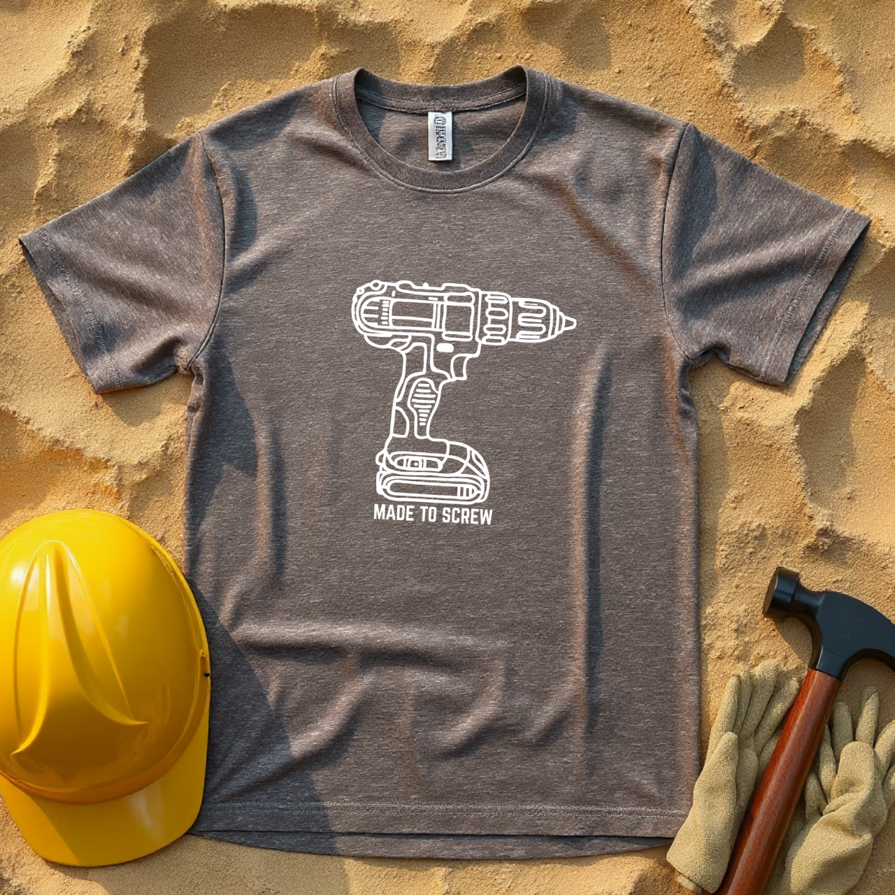 Made to Screw- Powerdrill Construction Humor Unisex Jersey Short Sleeve Tee