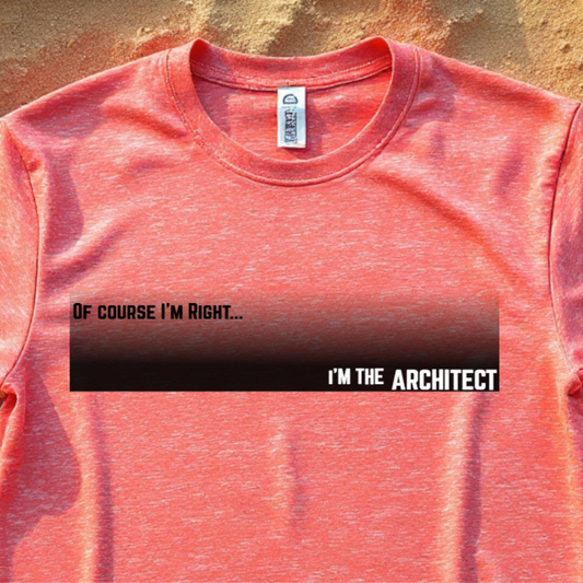 Of Course I'm Right... I'm the Architect Construction Site Humor Unisex Heavy Cotton Tee