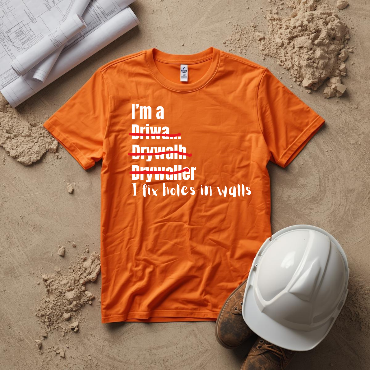 I Fix Holes in walls Drywaller Construction Humor Unisex Jersey Short Sleeve Tee
