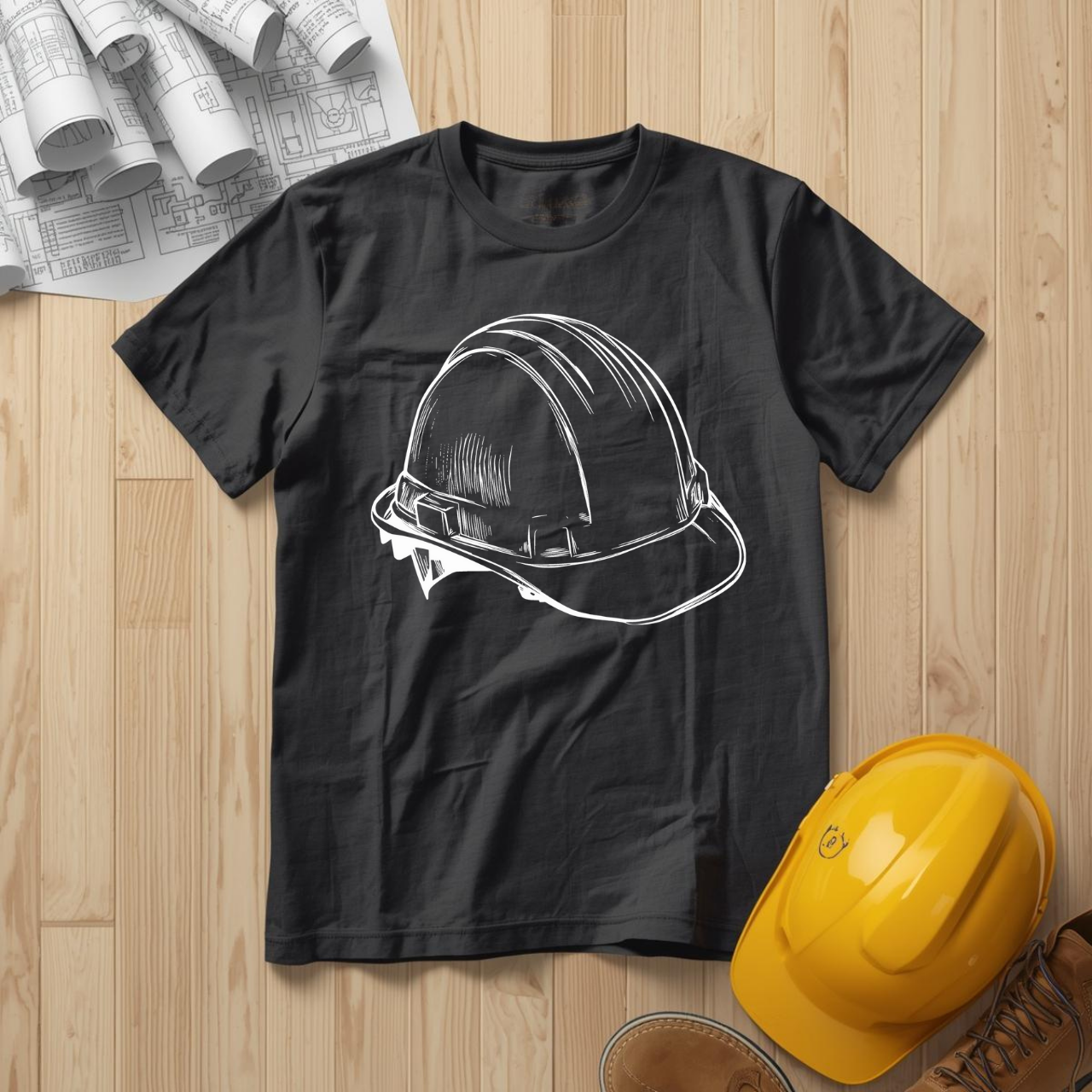 Hard Hat Graphic Unisex Softstyle T-Shirt