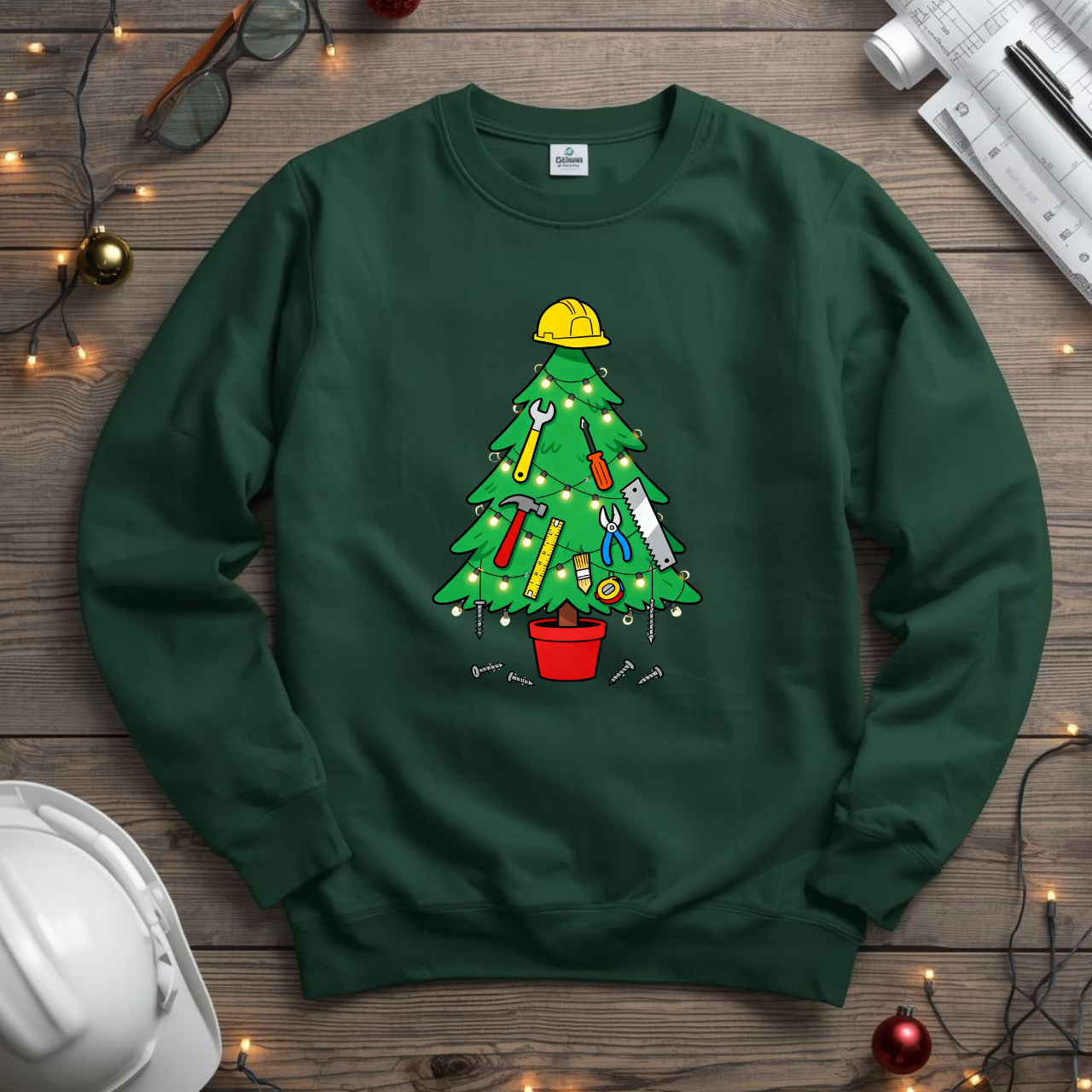 Tool Christmas Tree Unisex Midweight Softstyle Fleece Crewneck Sweatshirt