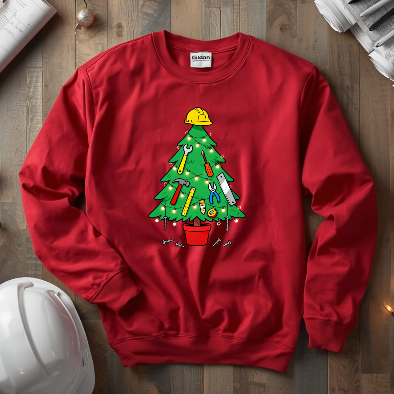 Tool Christmas Tree Unisex Midweight Softstyle Fleece Crewneck Sweatshirt