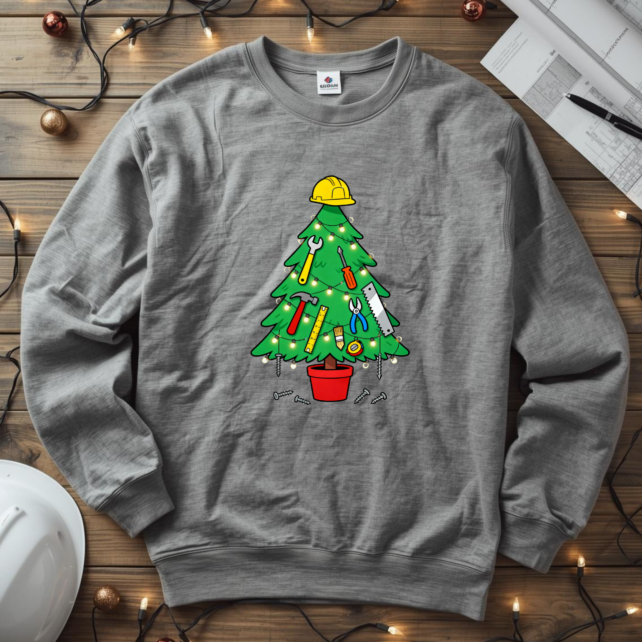 Tool Christmas Tree Unisex Midweight Softstyle Fleece Crewneck Sweatshirt