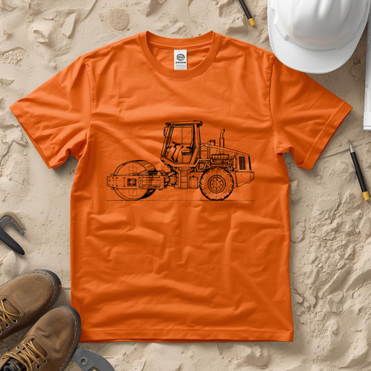 Compactor Blueprint Line Design Unisex Heavy Cotton Tee