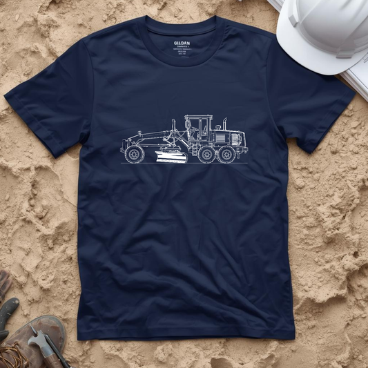 Grader Blueprint Line Design Unisex Heavy Cotton Tee