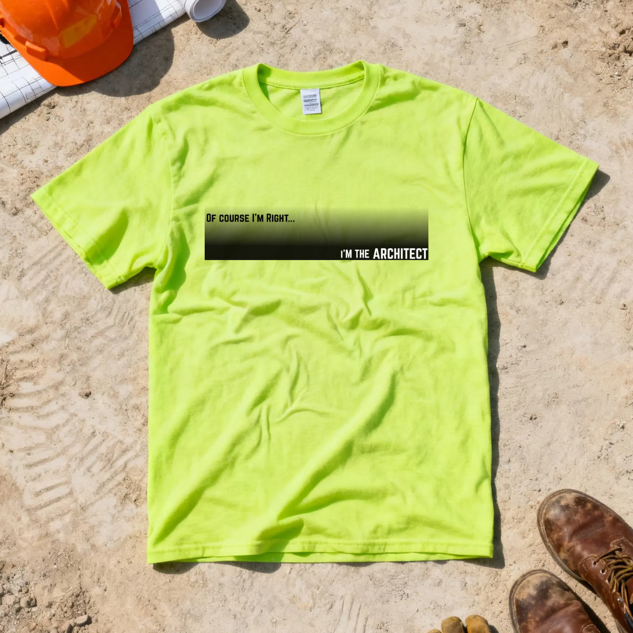 Of Course I'm Right... I'm the Architect Construction Site Humor Unisex Heavy Cotton Tee