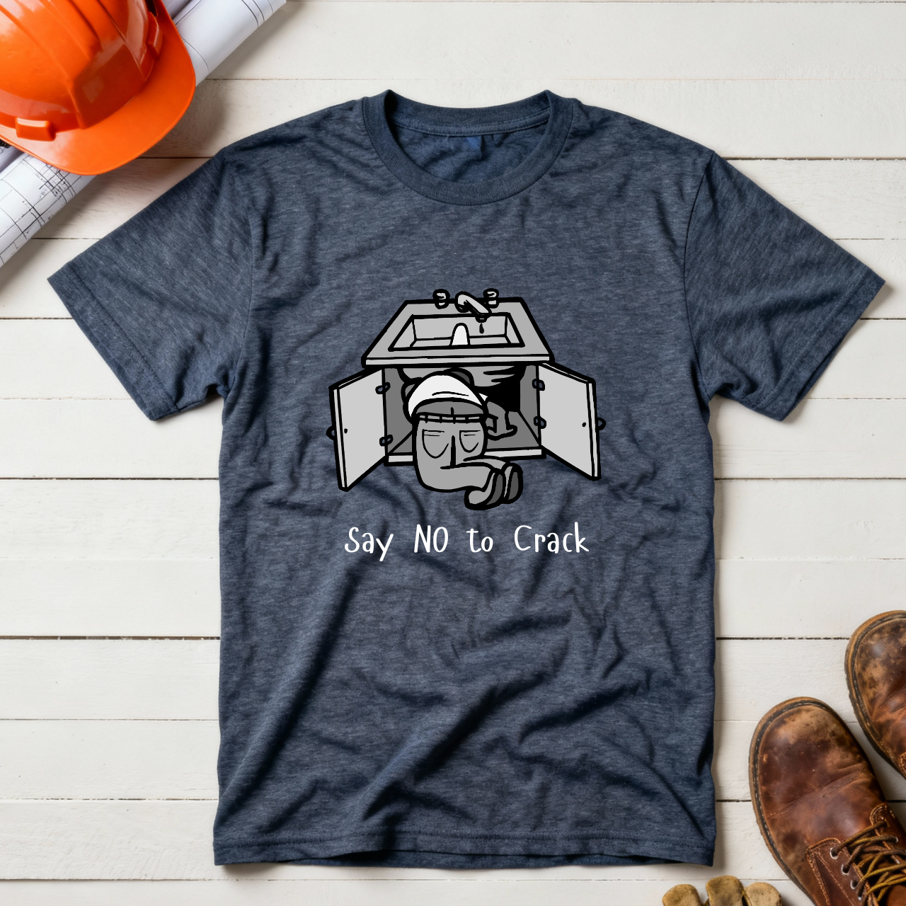 Say NO to Crack Plumber Construction Humor Unisex Jersey Short Sleeve Tee