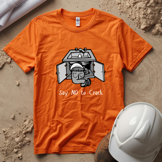 Say NO to Crack Plumber Construction Humor Unisex Jersey Short Sleeve Tee