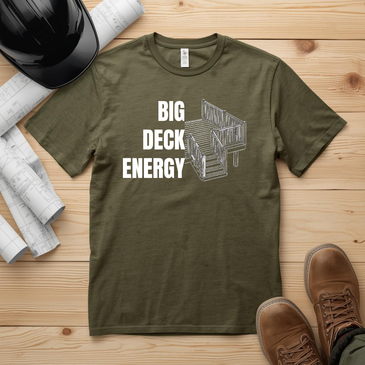Big Deck Energy Construction Humor Unisex Jersey Short Sleeve Tee