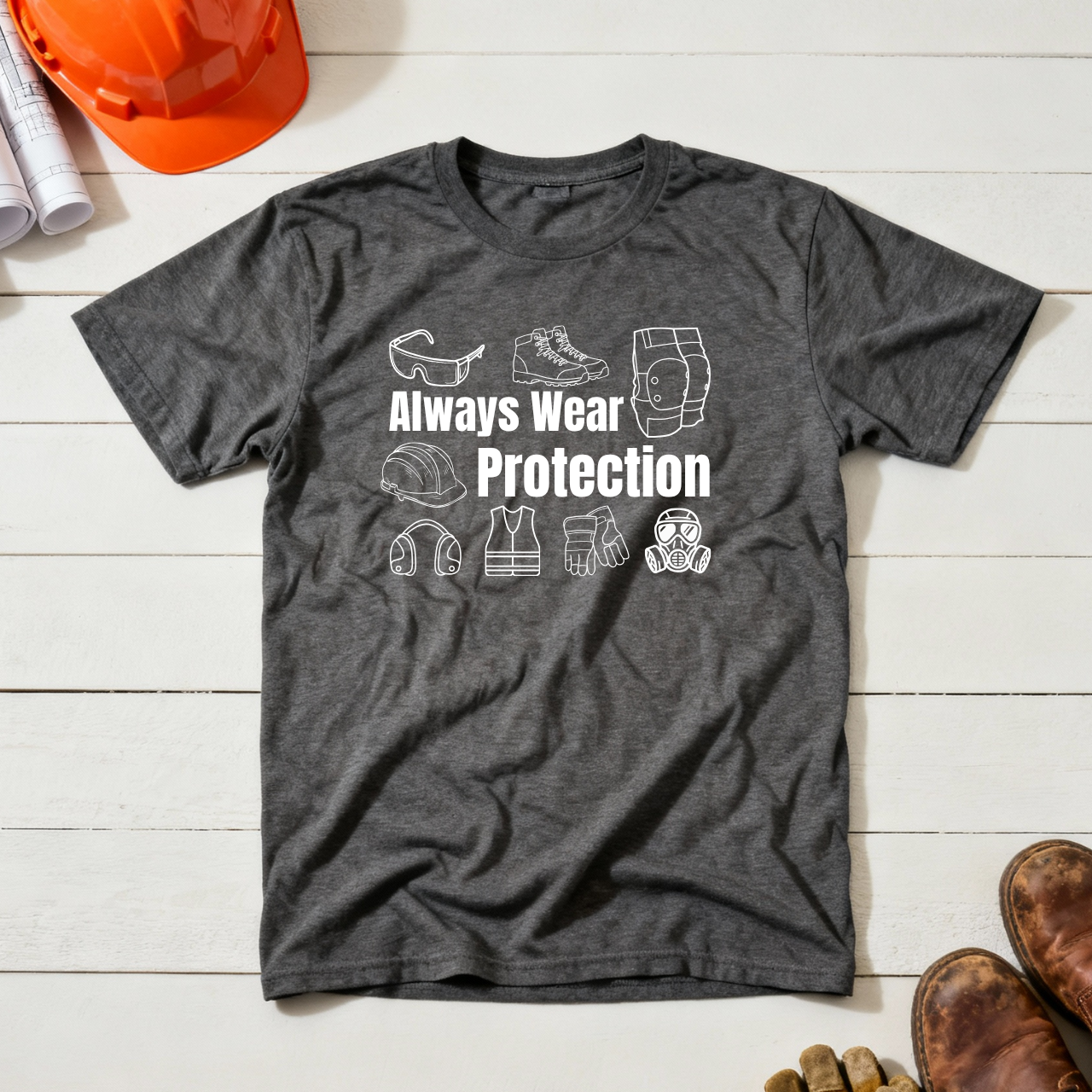 Always Wear Protection Construction Humor Unisex Jersey Short Sleeve Tee