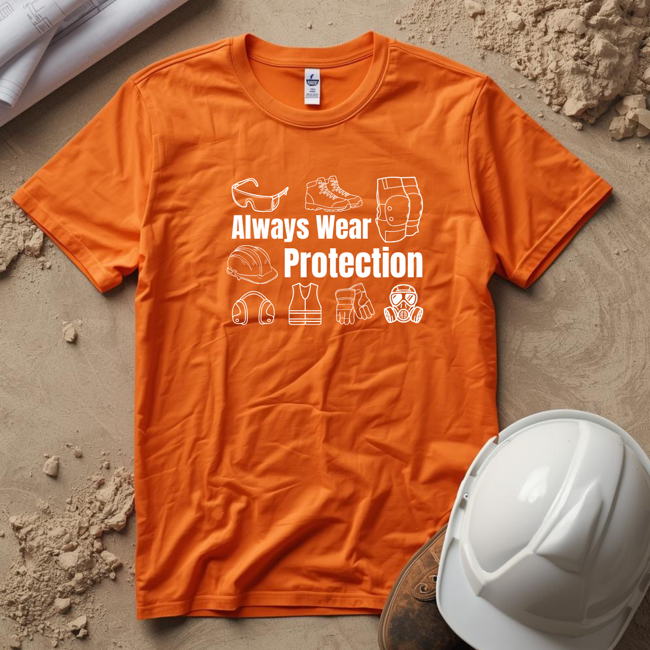 Always Wear Protection Construction Humor Unisex Jersey Short Sleeve Tee