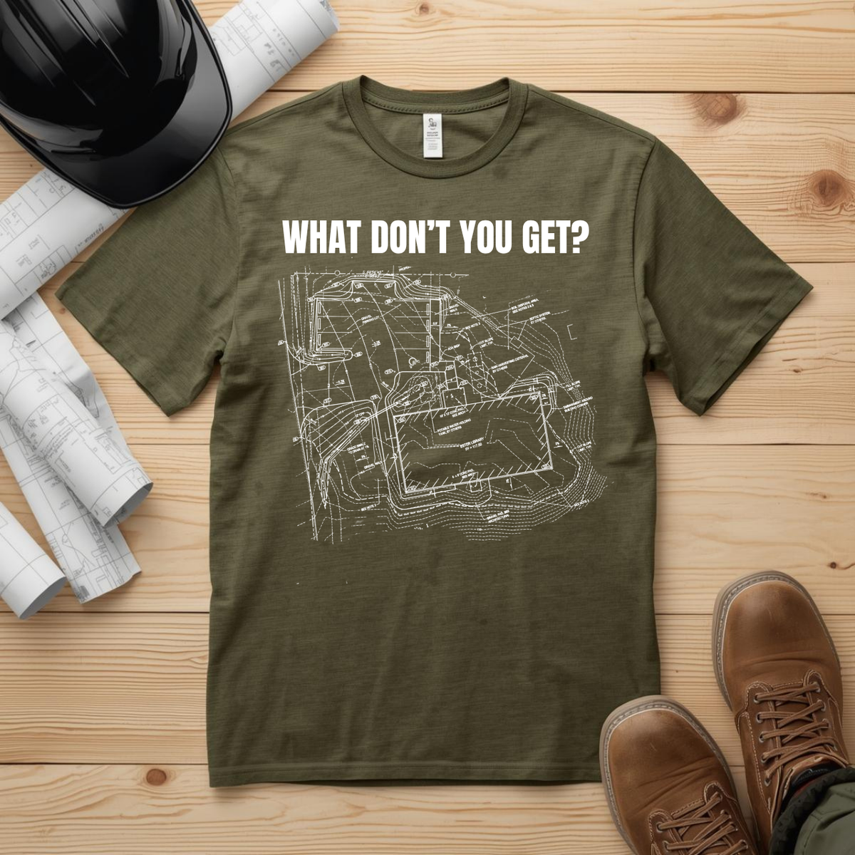 What Dont You Get? Civil Grading Plan Construction Humor Unisex Jersey Short Sleeve Tee