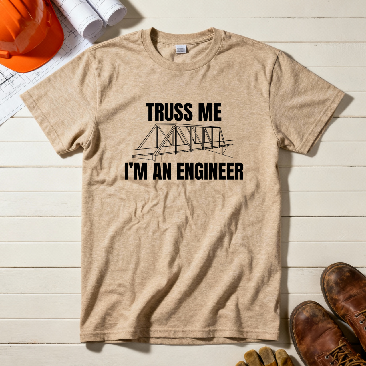 Truss me... Im An Engineer Construction Humor Unisex Jersey Short Sleeve Tee