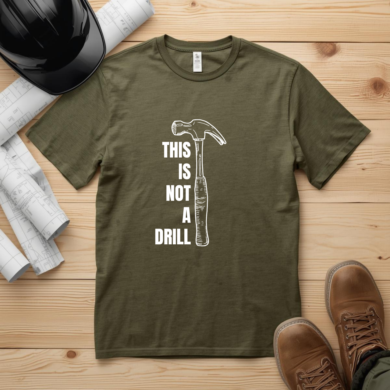 This is not a Drill (Hammer) Construction Humor Unisex Jersey Short Sleeve Tee