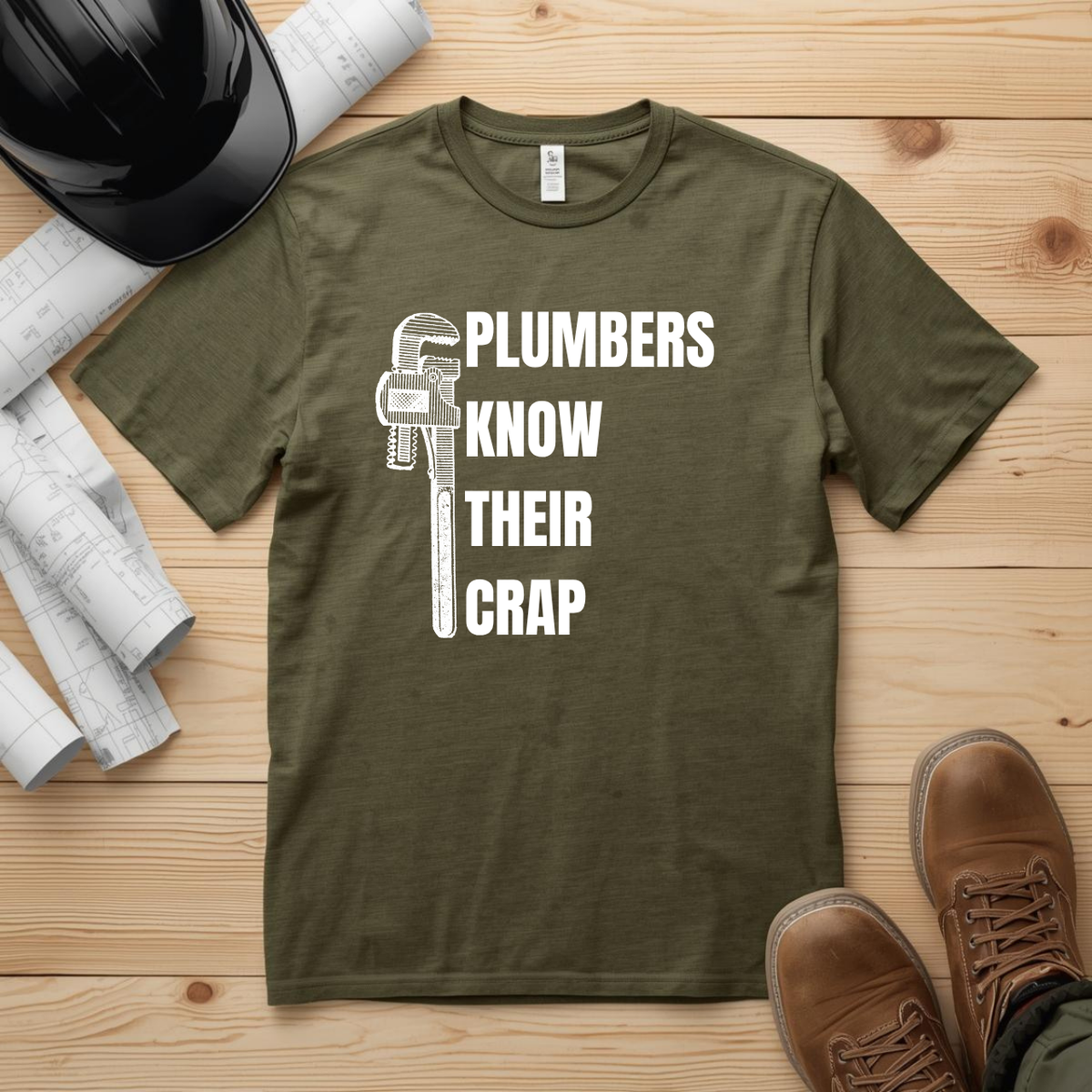 Plumbers Know Their Crap Construction Humor Unisex Jersey Short Sleeve Tee