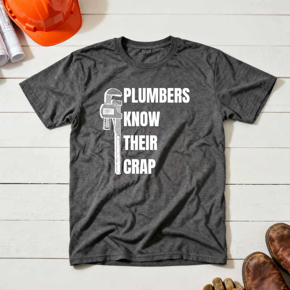 Plumbers Know Their Crap Construction Humor Unisex Jersey Short Sleeve Tee