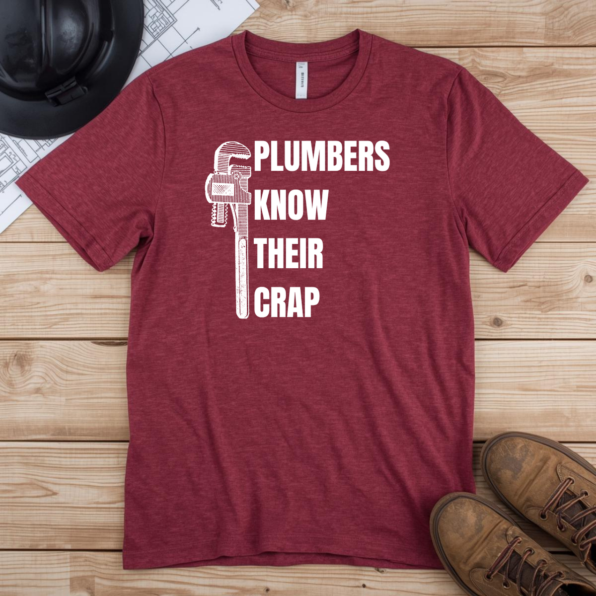Plumbers Know Their Crap Construction Humor Unisex Jersey Short Sleeve Tee