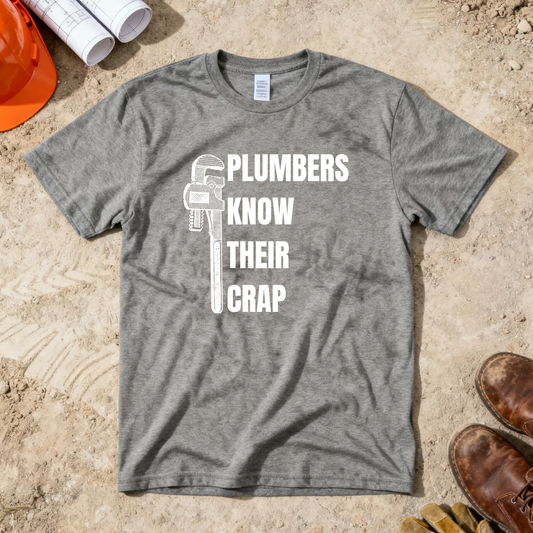 Plumbers Know Their Crap Construction Humor Unisex Jersey Short Sleeve Tee