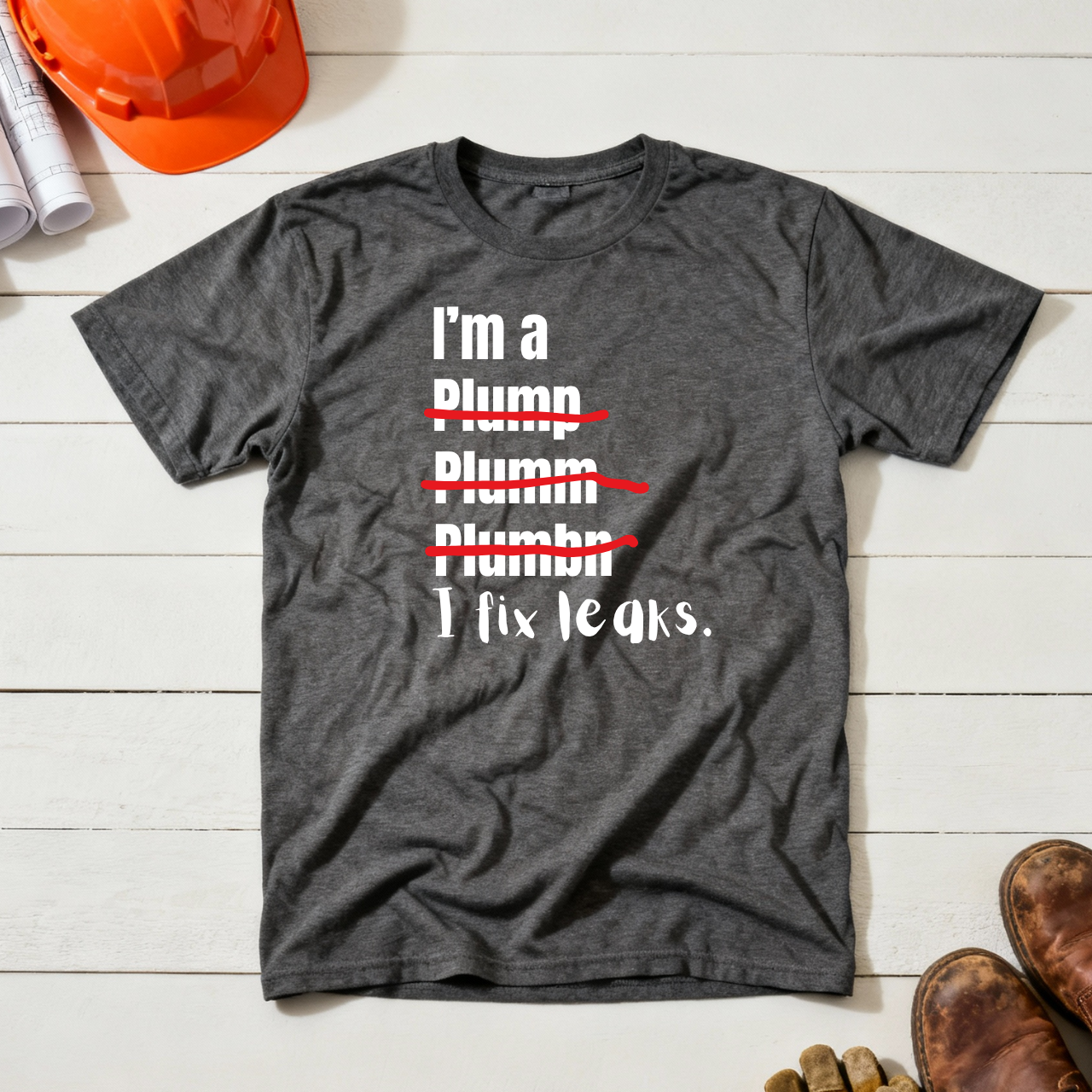 I fix leaks Plumber Construction Humor Unisex Jersey Short Sleeve Tee