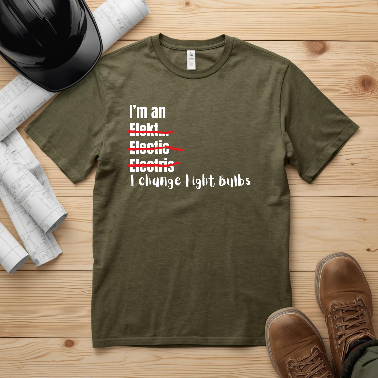 I Change Light Bulbs Electrician Construction Humor Unisex Jersey Short Sleeve Tee