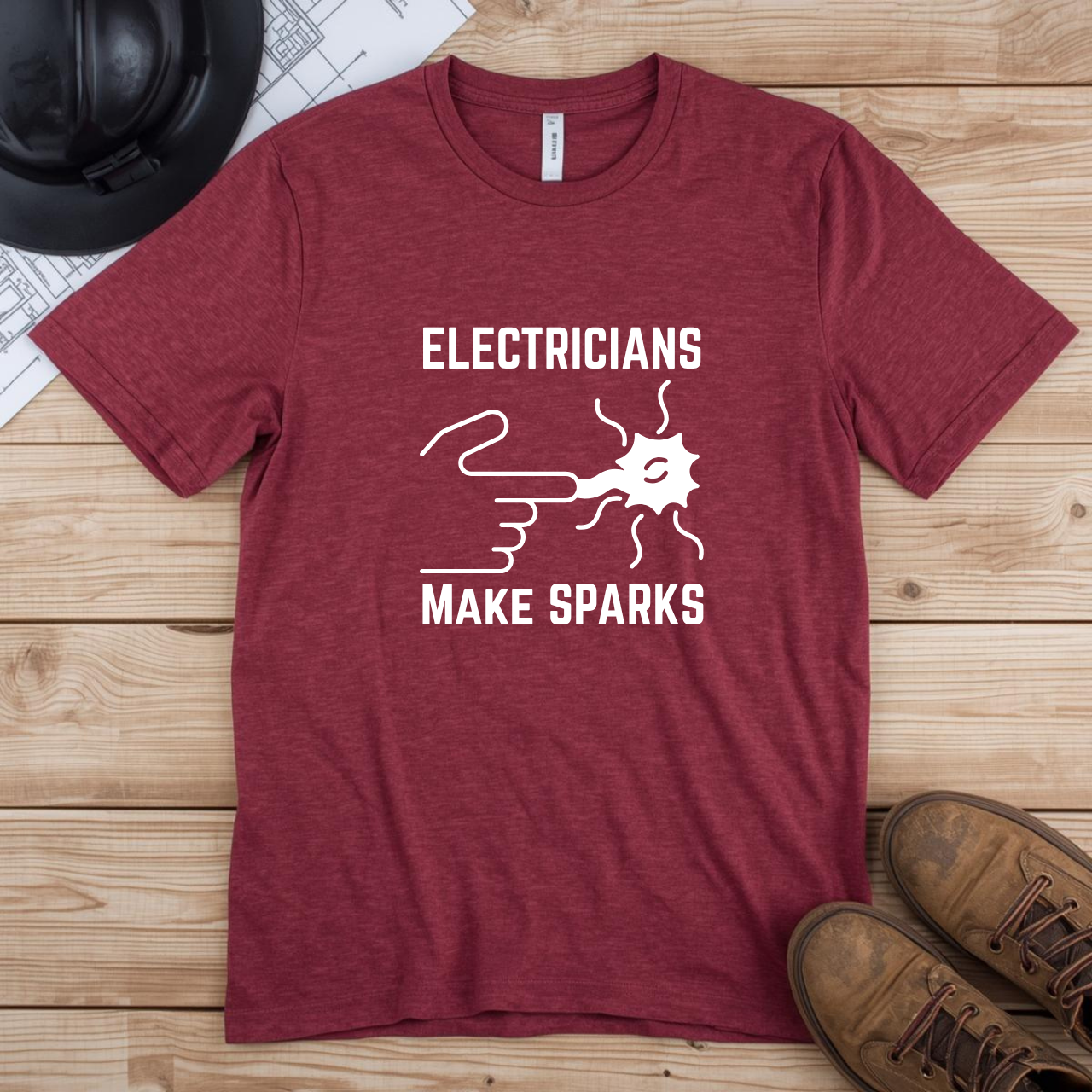 Electricians Make Sparks Construction Humor Unisex Jersey Short Sleeve Tee