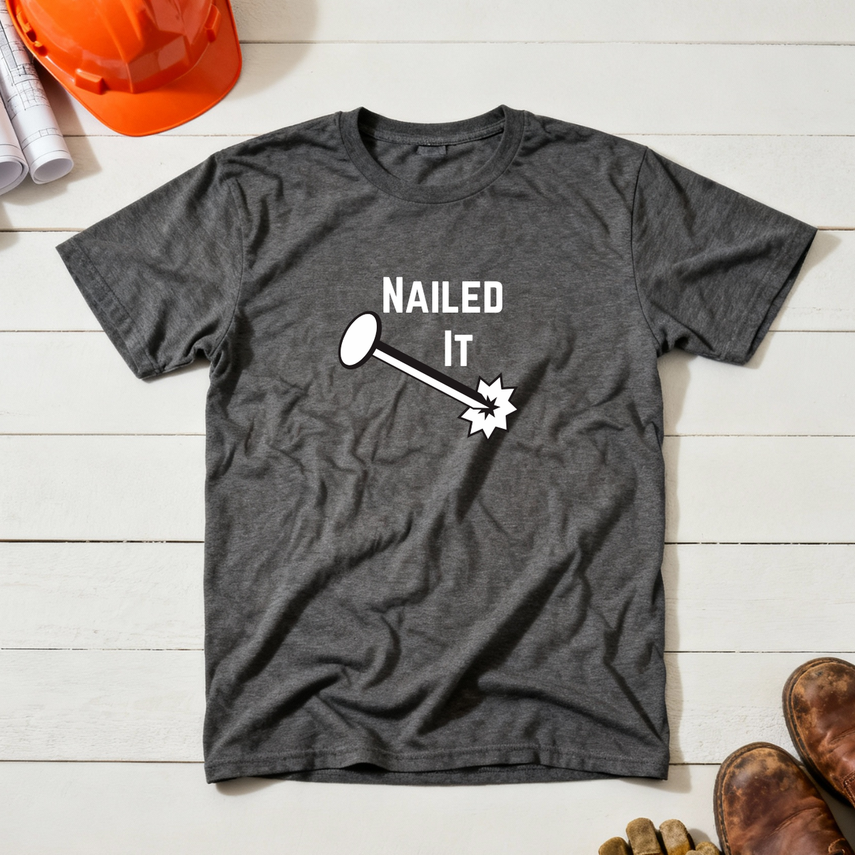 Nailed It Construction Humor Unisex Jersey Short Sleeve Tee