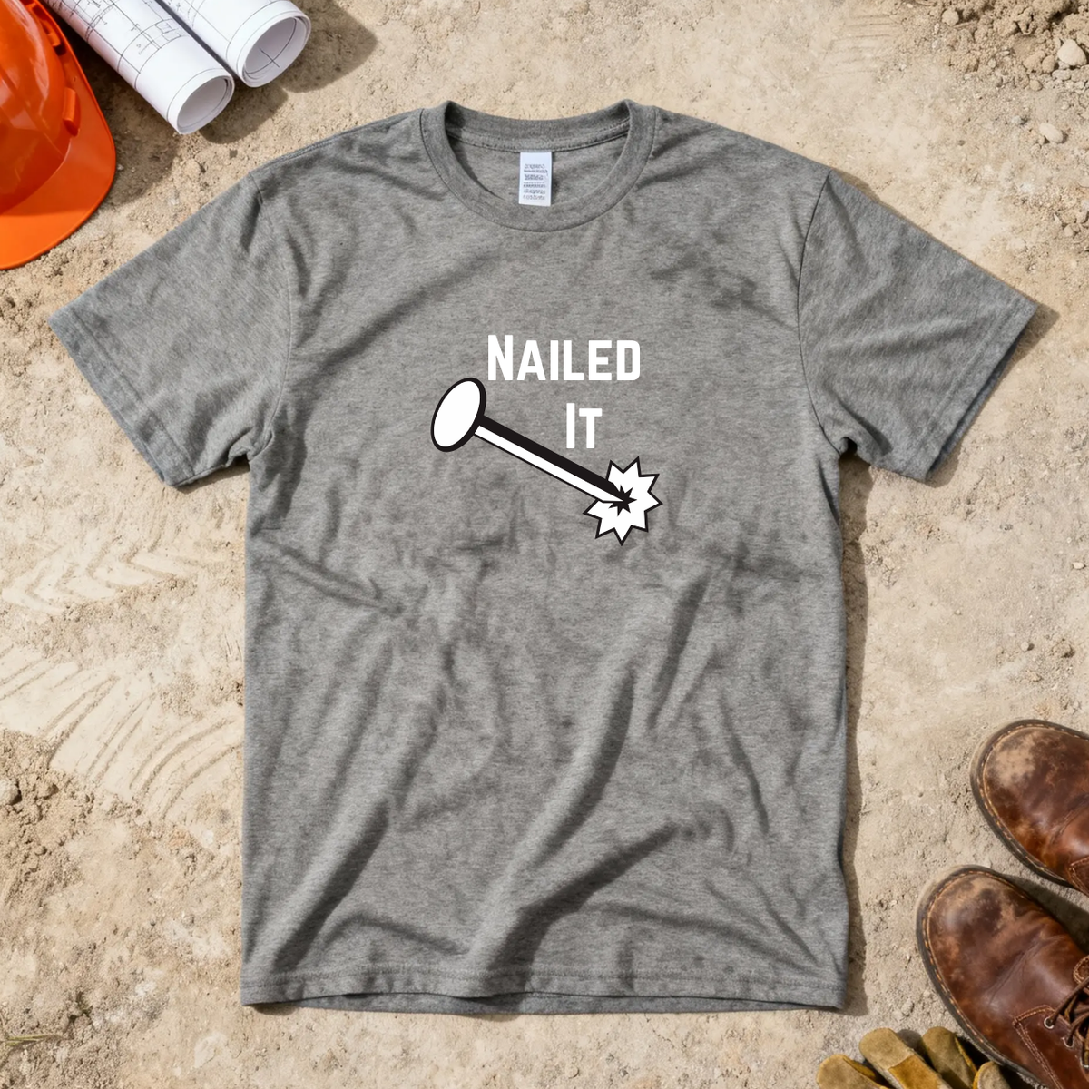 Nailed It Construction Humor Unisex Jersey Short Sleeve Tee